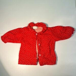 Vintage Mini Togs 0-14lbs Button-up Red Floral Shirt